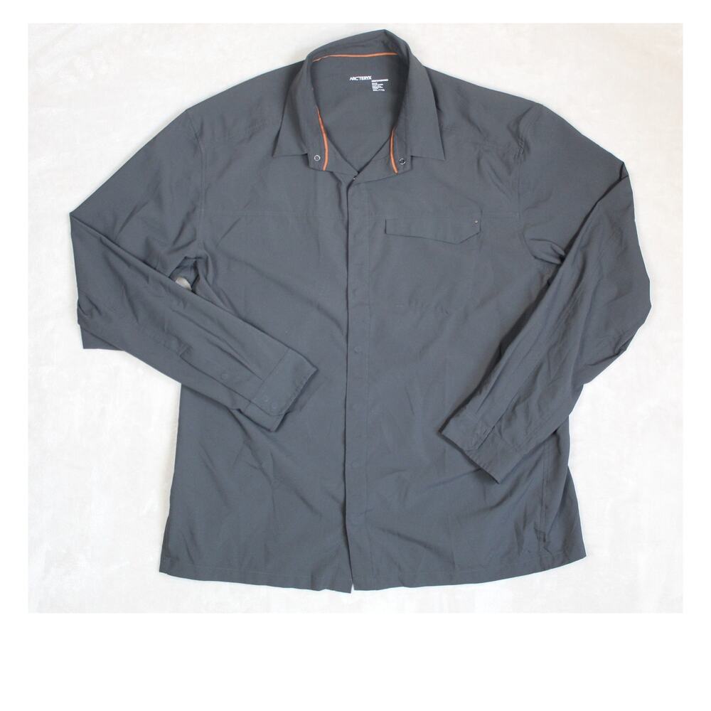 ArcTeryx Skyline Shirt Mens XXL Gray Button Up Hiking Outdoor Lightweight
